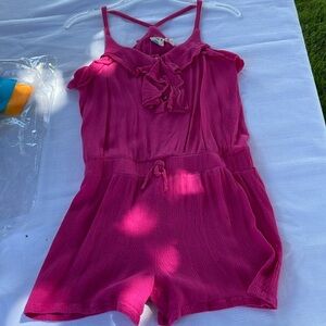 Roxy Girl | Pink Shorts Romper | Size Large (12)